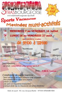 Sports vacances Juillet